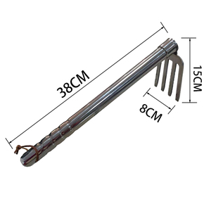 Four Tines Stainless Steel Junqiao Brand Gardening <strong>Fork</strong> Hoe &amp; <strong>Spade</strong> with 3-Year Warranty for Planting Flowers <strong>and</strong> Loosening Soil - Product Image 5