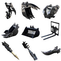 Accessoires pour mini-excavatrices : godet de terrassement, godet hydraulique à changement rapide, ensemble complet de haute qualité