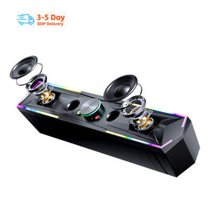 Livraison rapide COOMAER ST200 2.0 Barre de son RVB sans fil à flux lumineux pour Home Cinéma et Gaming, Haut-parleur Bluetooth pour Ordinateur Portable - Product Image 1