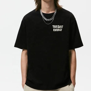 100% Ring Spung Cotton High Quality Custom Printing Front and <b>Back</b> Logos O Neck Oversized <b>Drop</b> Shoulder t Shirt for Men - Product Image 1