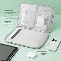 Étui portable en maille de lin pour tablette 11/13 pouces avec emplacement pour stylet, anti-rayures, léger, durable, résistant aux chocs, housse de protection pour les voyages