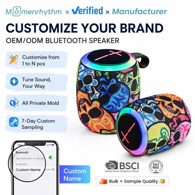 Private Label Speaker Portable Wireless Rich Bass Stable Connection TWS Durable Design Outdoor Party