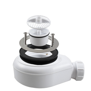 Desagüe de <span class=keywords><strong>ducha</strong></span> de 110mm, escurridor de <span class=keywords><strong>plato</strong></span> de <span class=keywords><strong>ducha</strong></span> de plástico para baño blanco con colector de pelo - Product Image 2