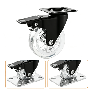 Ruedas para Muebles de Alta Resistencia con Placa de Montaje de 3 Vías y Diseño Combinado Todo en Uno, Ajuste Universal, Selección Superior - Product Image 4