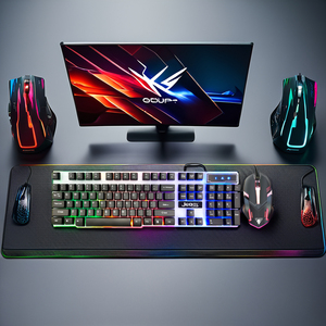 Jedel tasti 104 Full Size <span class=keywords><strong>2</strong></span> in 1 Combo di gioco a LED luce tastiera Mouse Set tastiera tastiera tastiera tastiera Combo per Gamer - Product Image 3