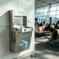 Fontaine à eau murale, distributeur d'eau 2L avec réservoir froid et filtre à eau pour usage commercial