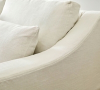 Canapé de Luxe en Tissu Déhoussable à Accoudoirs Inclinés et Assise Profonde, Style Européen, Design Moderne, Deux Places, Pour Usage Hôtelier