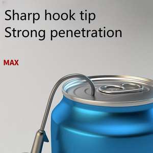 Nouveau 50 PCS/BOX hameçon en acier à haute teneur en carbone pour River Lake Stream Fishing avec Treble Assist Jig Hooks Barbed Design - Product Image 5