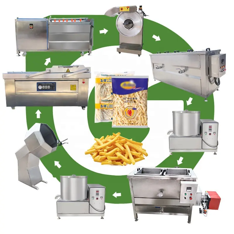 Fry Fryed French cryed chips Maker Fry Fry Fry su piccola scala per fare la linea di produzione della macchina