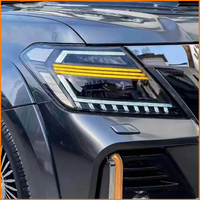 Pour Nissan Patrol Y62, ensemble de phares Bi LED avec clignotants séquentiels DRL, boîtier noir, lampe de voiture halogène, 2012-2019