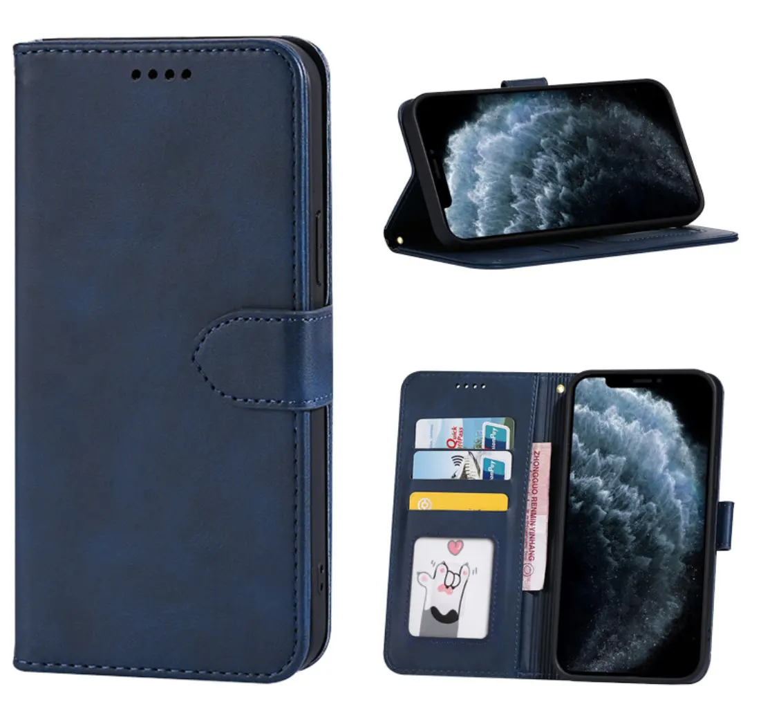 Full Protection Book Folio Design Kickstand For Nokia C01 Plus (5.45") Nokia C20 Plus PU Leather Phone case