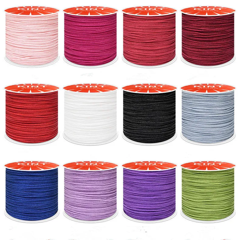 Korea Silk Cord 0.8mm Nylon Cord Chinese Knot Macrame Cord for Jewelry Making