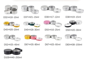 Pot cosmétique rond en aluminium de 100 ml avec bouchon à vis - Emballage réutilisable pour rouge à lèvres et soins de la peau, couleur argent, directement de l'usine - Product Image 5