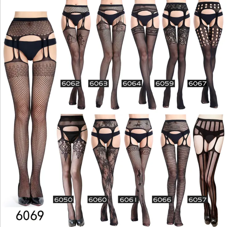 VAQUA Lace Patterned Tights Fishnet Floral Stockings Small Hole Pattern Leggings Tights Net Stockings Pantyhose Tights