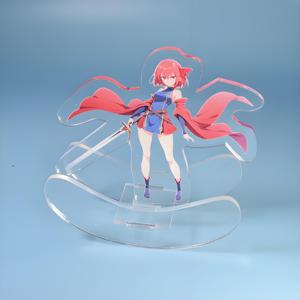HanXin personalizado impreso acrílico Standee plástico transparente holograma soporte llaveros promoción vaso artesanías de plástico