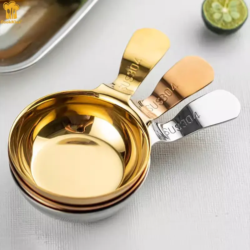 Hot Sale Stainless Steel Dishes Dip Flavor Dipping Saucers Bowl Appetizer Seasoning Dish Saucer Plate With Chopsticks Stand