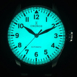 Reloj de Piloto Automático Mecánico para Hombre, Clásico, de Acero Inoxidable para Buceo, con Revestimiento Antirreflectante de Zafiro y Esfera Completamente Luminosa - Product Image 5