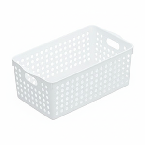 Cesto portaoggetti bianco largo Inomata - Product Image 1