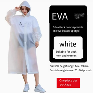 Vêtements de pluie portables légers en gros, imperméables, pour adultes, ponchos de pluie réutilisables en EVA avec capuche - Product Image 4
