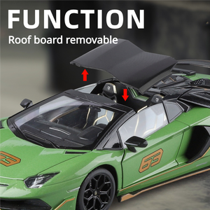 Coche de Juguete de Aleación Fundida a Presión HMB <span class=keywords><strong>Svj63</strong></span>, Modelo de Coche Deportivo, Regalo para Niños con Efectos de Luz y Sonido de Alta Calidad, Escala 1:24, con Función de Retroceso - Product Image 5