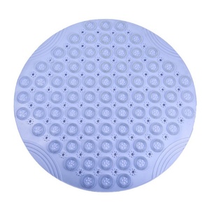Tapis de bain rond 30/55CM avec trou de drainage, tapis de massage des pieds, tapis de douche doux, tapis de salle de bain antidérapant avec ventouses - Product Image 1