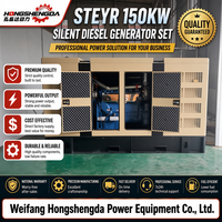 Générateur diesel industriel insonorisé 150 kW Weichai Steyr, moteur 187,5 kVA, refroidissement par eau, triphasé, ATS, démarrage automatique