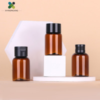 Bouteille d'eau en plastique 50ml Hydrosol Flower avec bouchon intérieur et bouchon en aluminium galvanisé-Bouteille de recharge pour emballage cosmétique