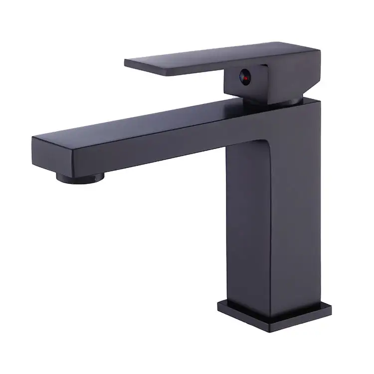 New Design American Sanitary Wares black Surface Single Hole Handle Bathroom Face Basin Sink Waster Body Faucet Tap Taps Mixer