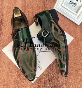 Nouvelles Chaussures Oxford pour Hommes en Cuir Véritable Brillant, à Bout Pointu, à Enfiler, Montantes, à Fermeture à Boutons-Pression, Formelles, Élégantes et Gravées, pour le Bureau et la Carrière - Product Image 5