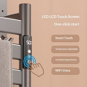 Sèche-serviettes électrique intelligent avec affichage numérique antibactérien pour salle de bain, rangement et séchage domestique - Product Image 2