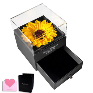 Boîte cadeau tournesol de haute qualité 2026, collier pendentif tournesol, boîte à bijoux, cadeaux de Noël et de la Saint-<span class=keywords><strong>Valentin</strong></span> - Product Image 4