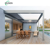 Gazebo préfabriqué bioclimatique inoxydable sterl patio blindé pergola aluminium extérieur 6x3m