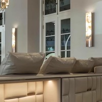 Italien post-moderne pour salon chambre hôtel-nouveau concepteur chinois Source de lumière LED applique murale en marbre