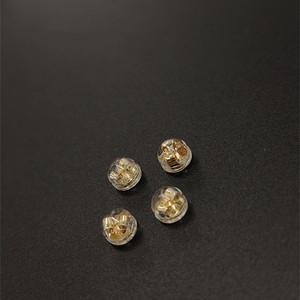 Hypoallergenic 18k Gold Hamburger Shaped <strong>Earring</strong> Secure <strong>Locking</strong> Safety <strong>Backs</strong> for Studs Drop - Product Image 6