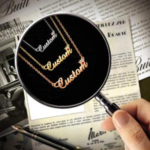 Collana fatigna di alta qualità in acciaio inossidabile collana da donna placcata oro alla moda con nome personalizzato <span class=keywords><strong>gioielli</strong></span> speciali a catena - Product Image 5