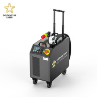 Nettoyeur laser à fibre portable Goldenstar Laser 500W à impulsions refroidi par air, sur chariot, pour la décapage de la rouille et de la peinture