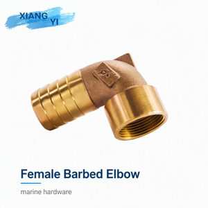 Raccord femelle et à barbelures HF Brand 90 degrés, filetage BSPT, adaptateur marin pour yacht, fabriqué à Taïwan - Product Image 1