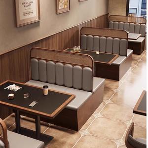 Conjunto de Sofás para Restaurante de Estilo Retro Occidental, Conjunto de Mesa y Sillas para Cafetería, <span class=keywords><strong>Bar</strong></span>, Restaurante de Hot Pot, Salón de Té, Hotel Comercial - Product Image 3