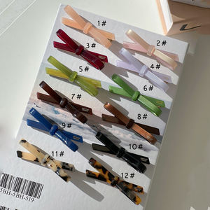 Pinces à cheveux en métal pour fille, style coréen, nœud papillon simple, barrettes plates en acétate, pinces à cheveux <span class=keywords><strong>Crocodile</strong></span> - Product Image 4