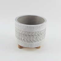 Pot à fleurs et succulentes en ciment, design classique moderne, éco-responsable et durable, pour jardin, sol ou suspension extérieure – Direct Usine