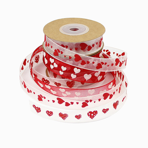 Organza Trái Tim <span class=keywords><strong>Ribbon</strong></span> Cho Đám Cưới Valentine Trang Trí Handmade DIY Gói Quà - Product Image 4