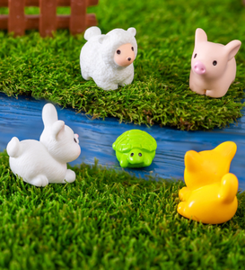 Pequeña resina ciervo pequeño ángel figuritas mar <span class=keywords><strong>de</strong></span> Navidad incluyendo Rana oveja serpiente gato cerdo pato caballo casa seta silla - Product Image 4