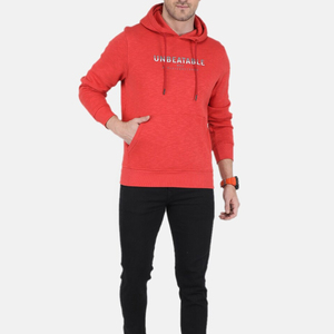Sudaderas con capucha de gran tamaño de material polar mezclado de algodón ligero recién llegado para hombre Impresión de logotipo personalizado para invierno - Product Image 6