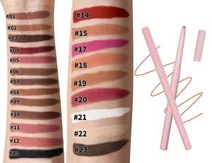 Özelleştirilmiş vegan dudak kalemi su geçirmez özel etiket pembe sevimli popüler geri çekilebilir lipliner kremsi mat büküm dudak kalemi - Product Image 2