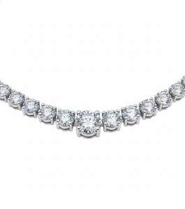 Collana Tennis con Diamanti Graduati Riviera in Oro 10K - Product Image 2