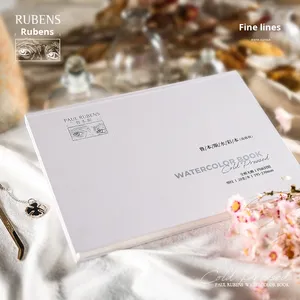 Papel de Acuarela de Grano Medio y Fino de 300g, Pulpa de Algodón de Alta Absorción, 20 Hojas/Libro para Entusiastas del Arte y Estudiantes - Product Image 5