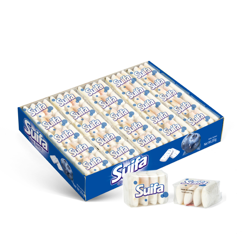 High quality 4pcs/pack private label fruit flavor halal xylitol europe chewing gum