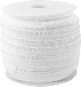 Tự làm 50 yards/cuộn 5/8 inch Chiều rộng trắng thăng hoa đàn hồi gấp Ribbon Stretch elastics ban nhạc cho tóc quan hệ <span class=keywords><strong>headbands</strong></span> làm - Product Image 6