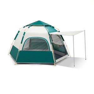 Carpa de playa para acampar al aire libre, carpa hexagonal de apertura rápida y plegable totalmente automática, resistente a la lluvia, al sol, de apertura rápida y portátil - Product Image 4