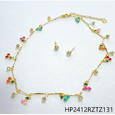 Set di gioielli di lusso 3 pezzi con Pom Pom Design da donna strass oro perla di diamante per divertimento accessorio da sposa Casual regalo perfetto - Product Image 1